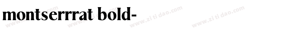 montserrrat bold字体转换